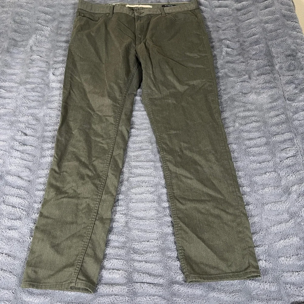 Banana Republic Mens Travel Jean Slim‎ Fit Olive Green Stretch Pants 38x32 AP040